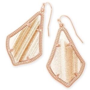 Kendra Scott Alex Rose Gold Dusted Glass Earrings